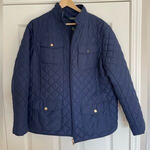 Lauren by Ralph Lauren Women's Navy Quilted Jacket